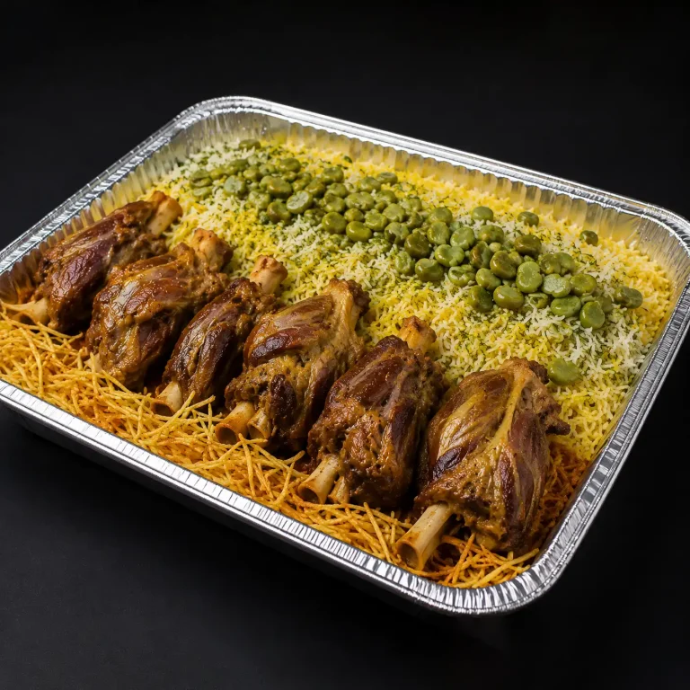 Street-Kabab-Lamb-Shank-with-Baghali-Polo-768x768 Lamb Shank with Baghali Polo (10 People) - Image 1